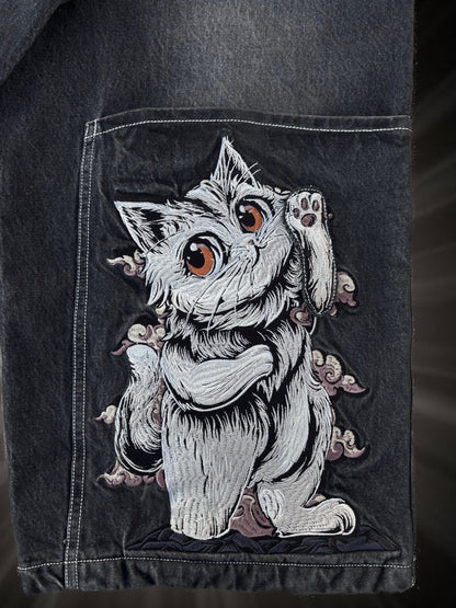 White Cat Jorts