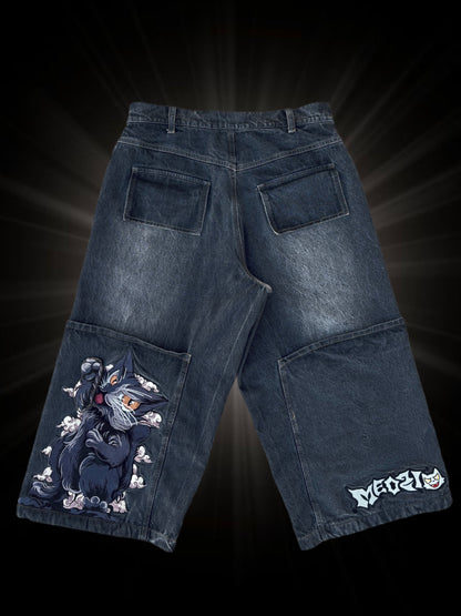 Black Cat Jorts