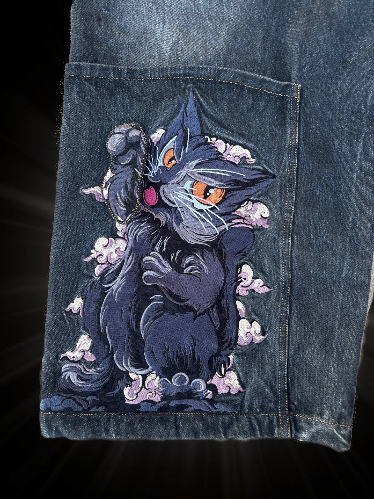 Black Cat Jorts