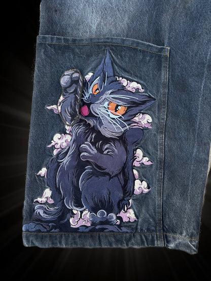 Black Cat Jorts
